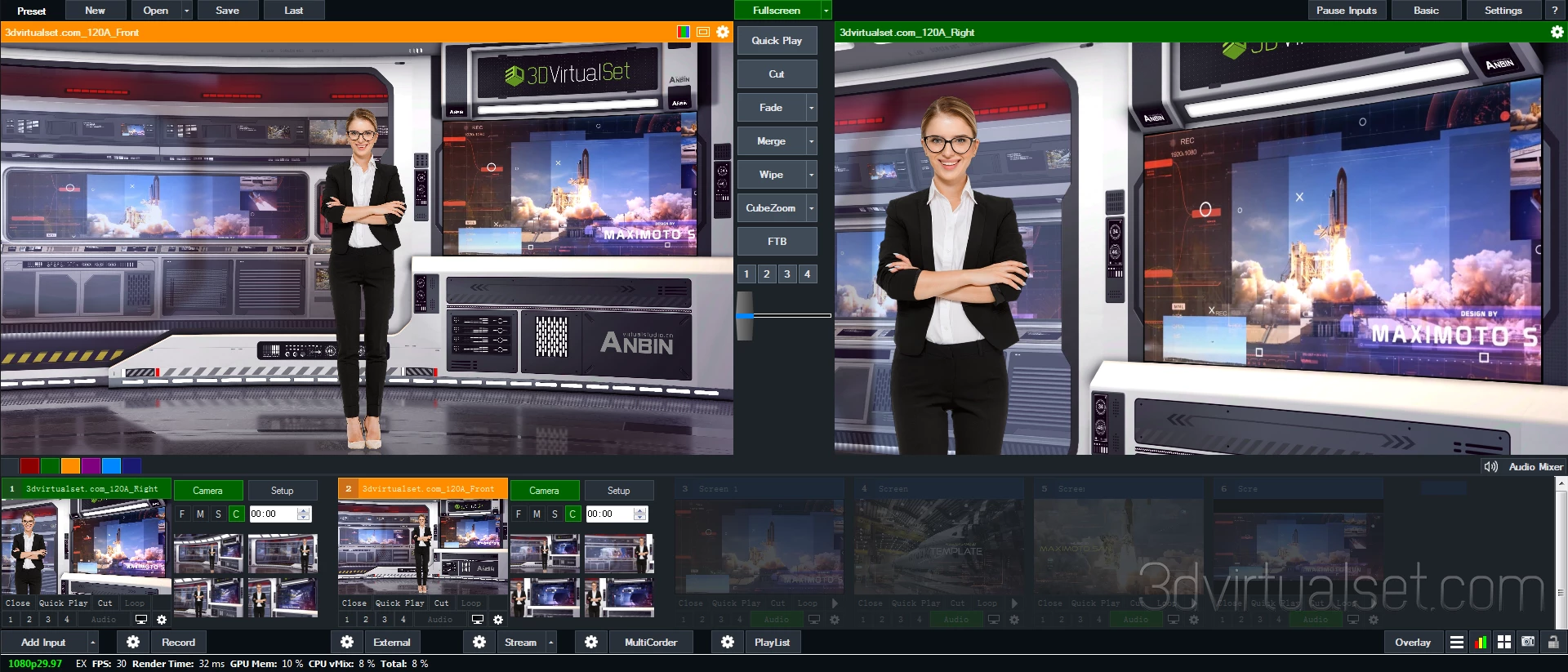 Virtual Set 120A for vMix VirtualSets Templates